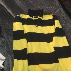 Polo yellow and blue striped sweater